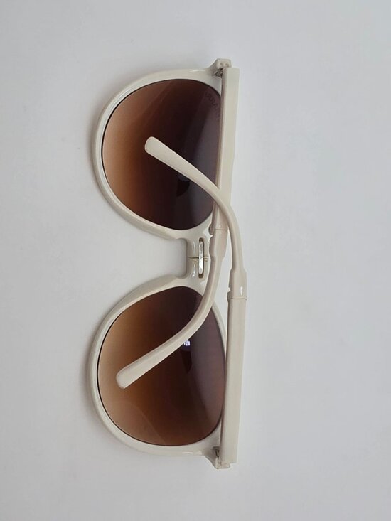 Ferarri White Frame Amber Brown Gradient Lens Folding Sunglasses w/ Case 55mm main image 5